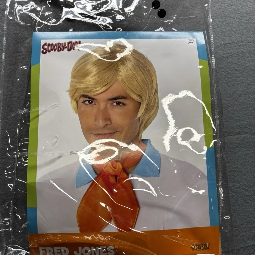 Halloween Costume Scooby Doo‎ Fred Adult Medium 3 Piece No Wig